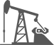 A pictogram representing an oil well